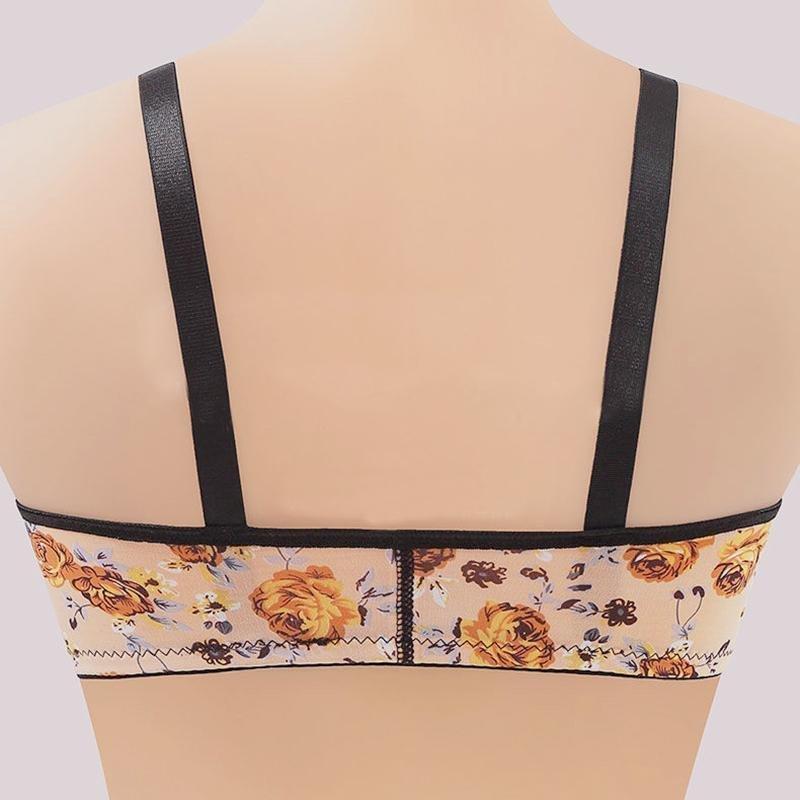 LAST DAY 49% OFF - SATVEE WOMEN'S FRONT BUCKLE GATHERED PRINT BRA