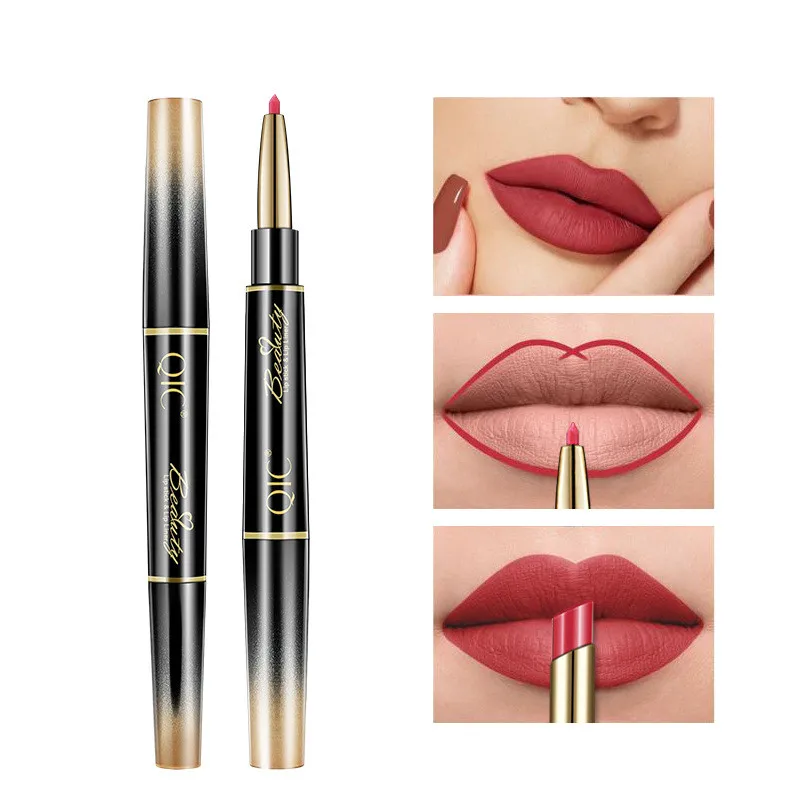 instantaneou Last Day 49% OFF-Double-ended Lipstick Automatic Lip Liner Matte Waterproof Non-fading Non-stick Lipstick