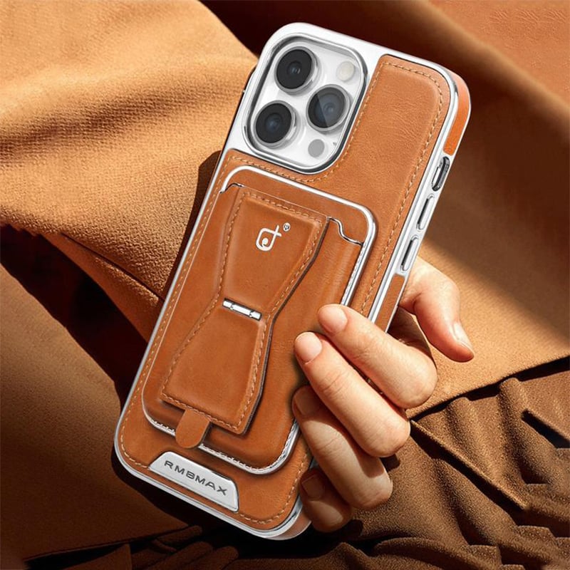 LAST DAY 49% OFFS - Luxury leather iPhone case with removable magnetic tape