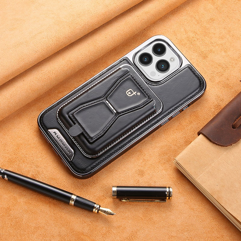 LAST DAY 49% OFFS - Luxury leather iPhone case with removable magnetic tape