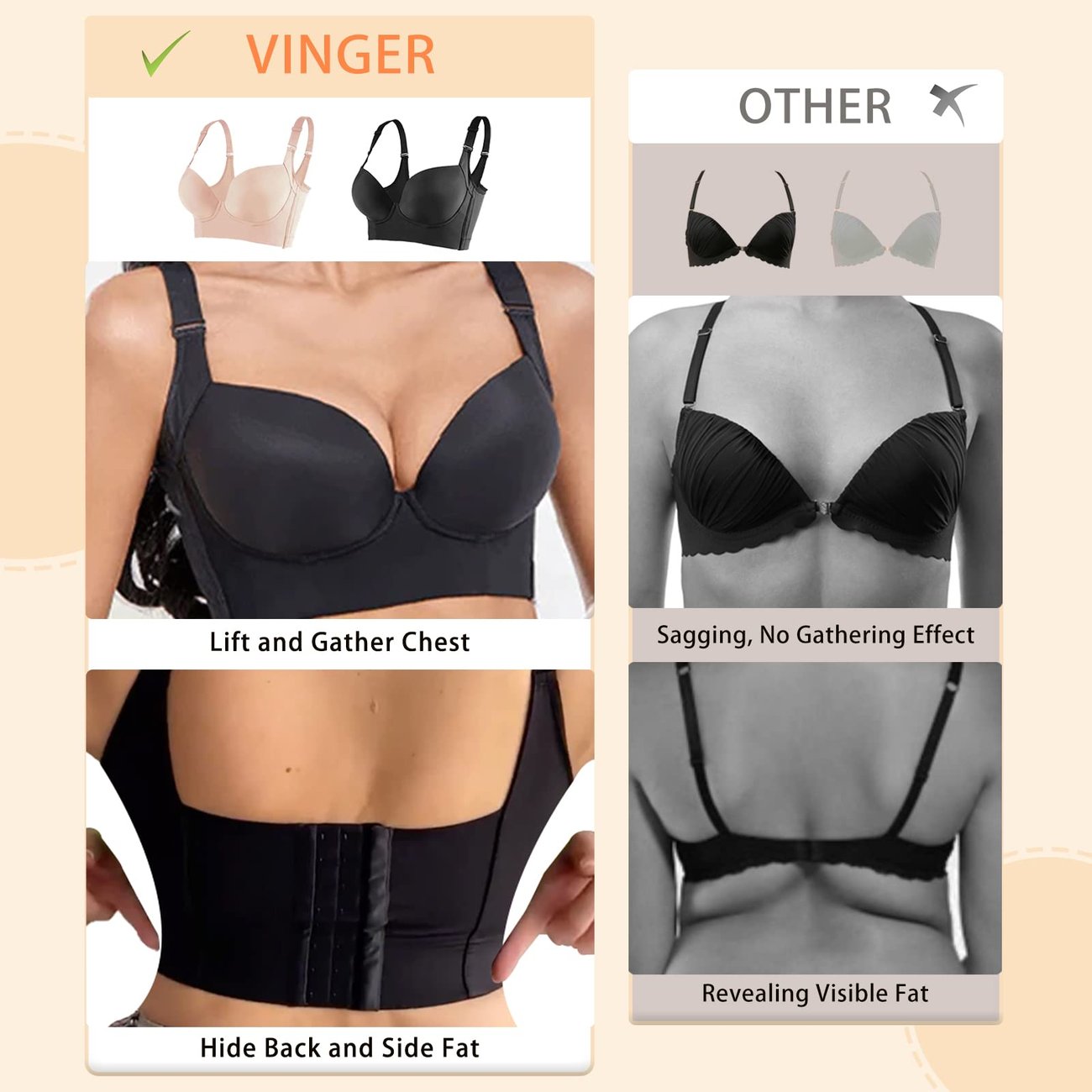 Last Day Hot Sale 49% OFF - Deep Cup Supportive Bra