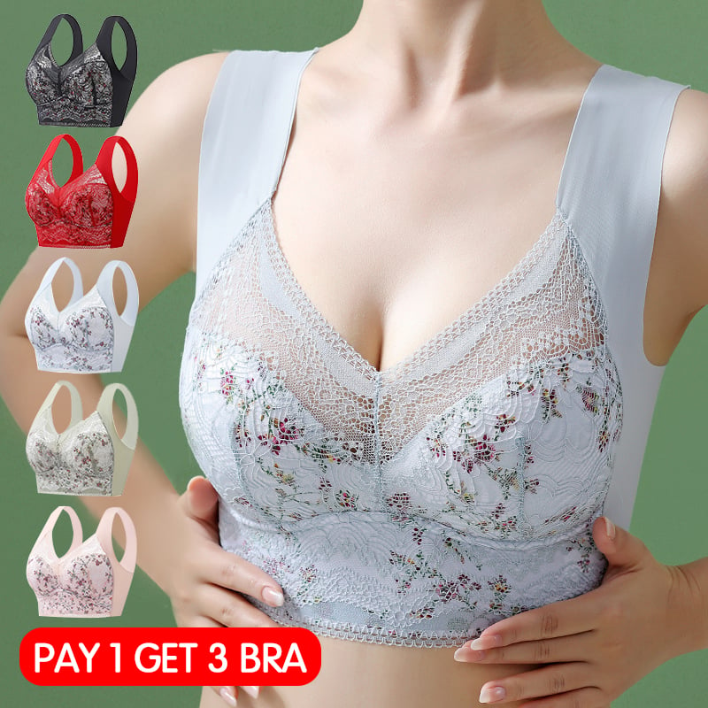 Plus Size Seamless Push Up Wireless Bra