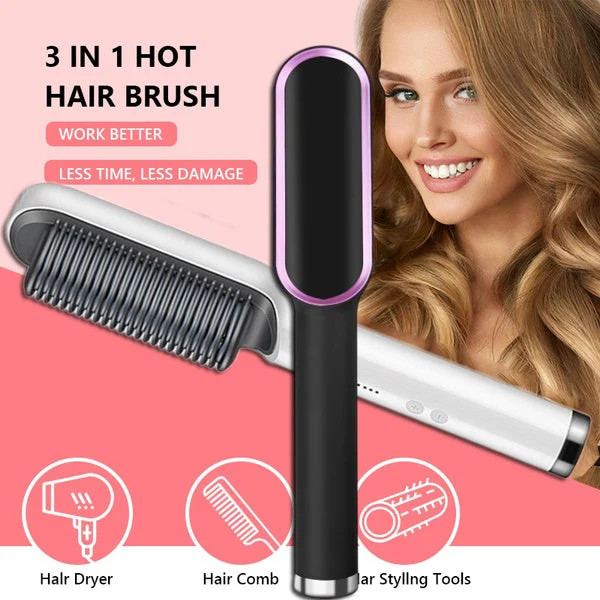 PROMOTION 49% OFF - Negative Ion Hair Straightener Styling Comb