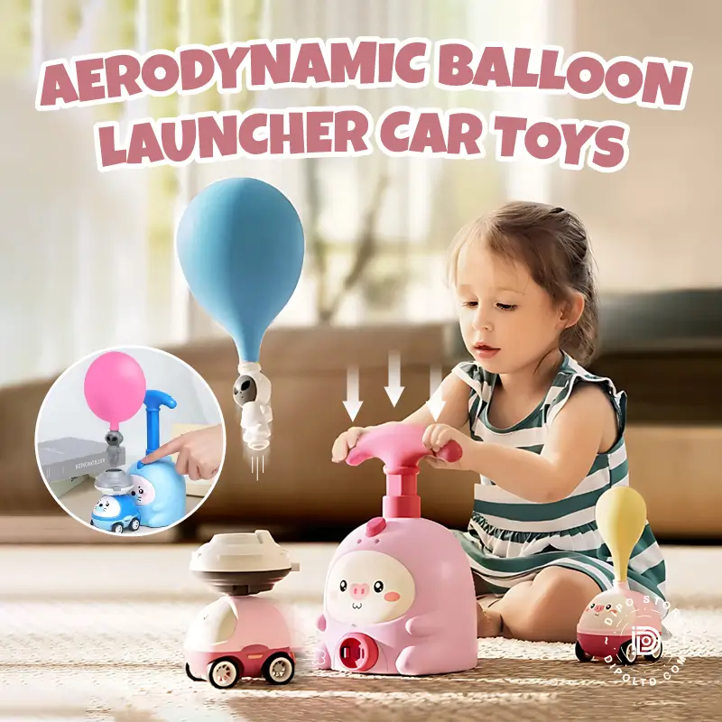 Aerodynamic Balloon Launcher Car Toys