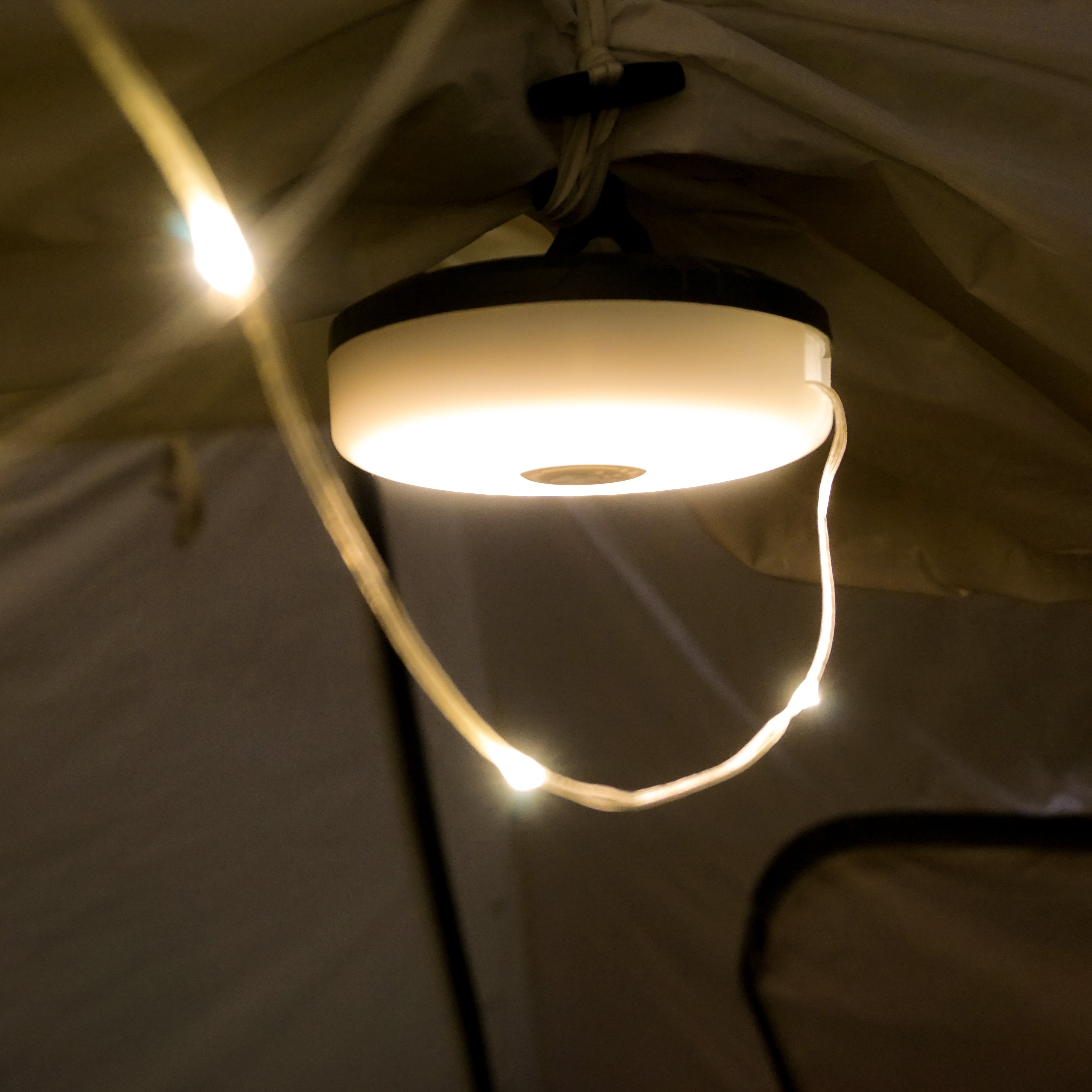 Retractable Camping Lights: All-in-One Warm & RGB Modes