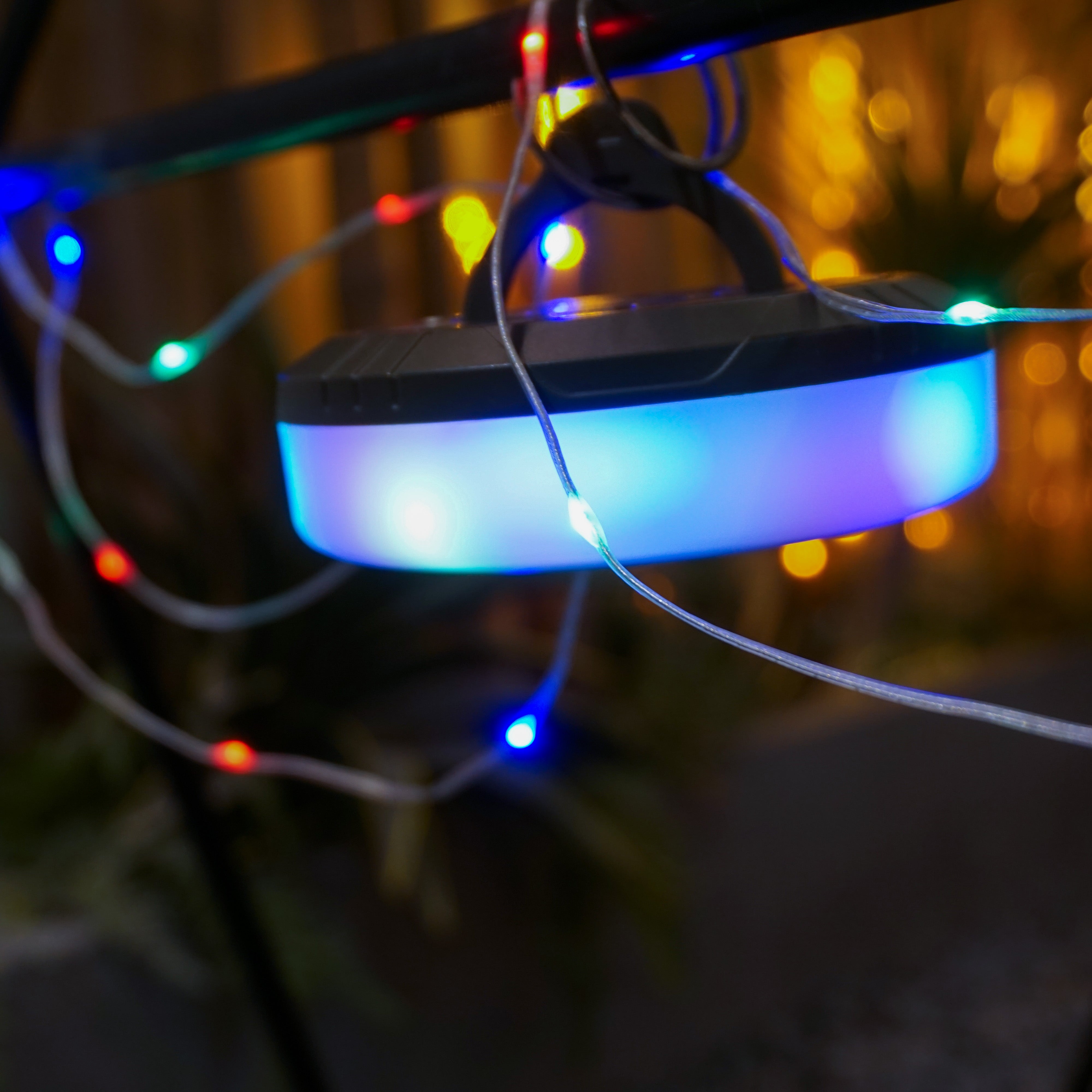 Retractable Camping Lights: All-in-One Warm & RGB Modes