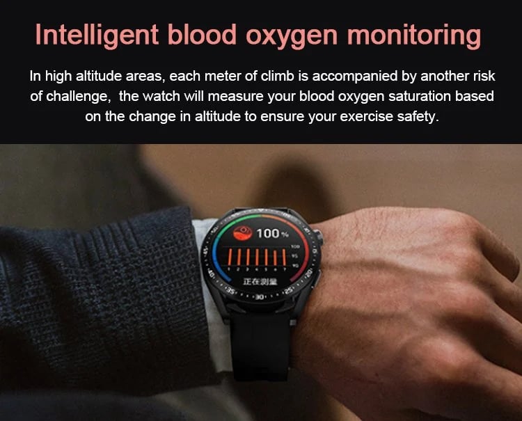 HVAWEI Painless Blood Glucose ALL DAY Monitoring Smart Bluetooth Watch